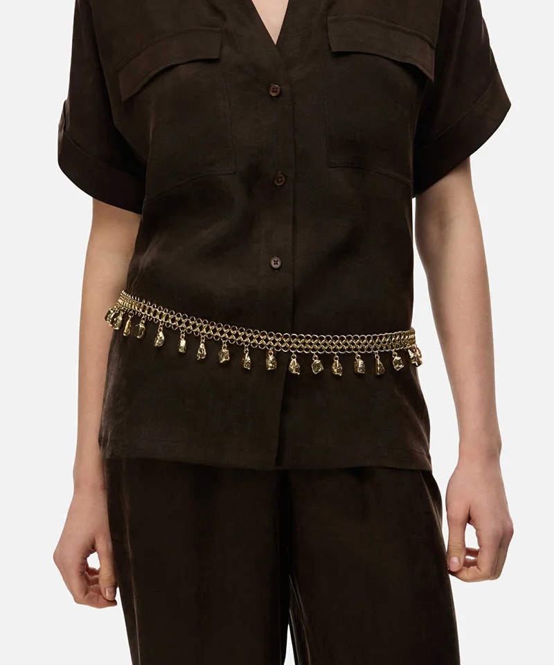 ايبيكيول Dangling Detail Metal Belt