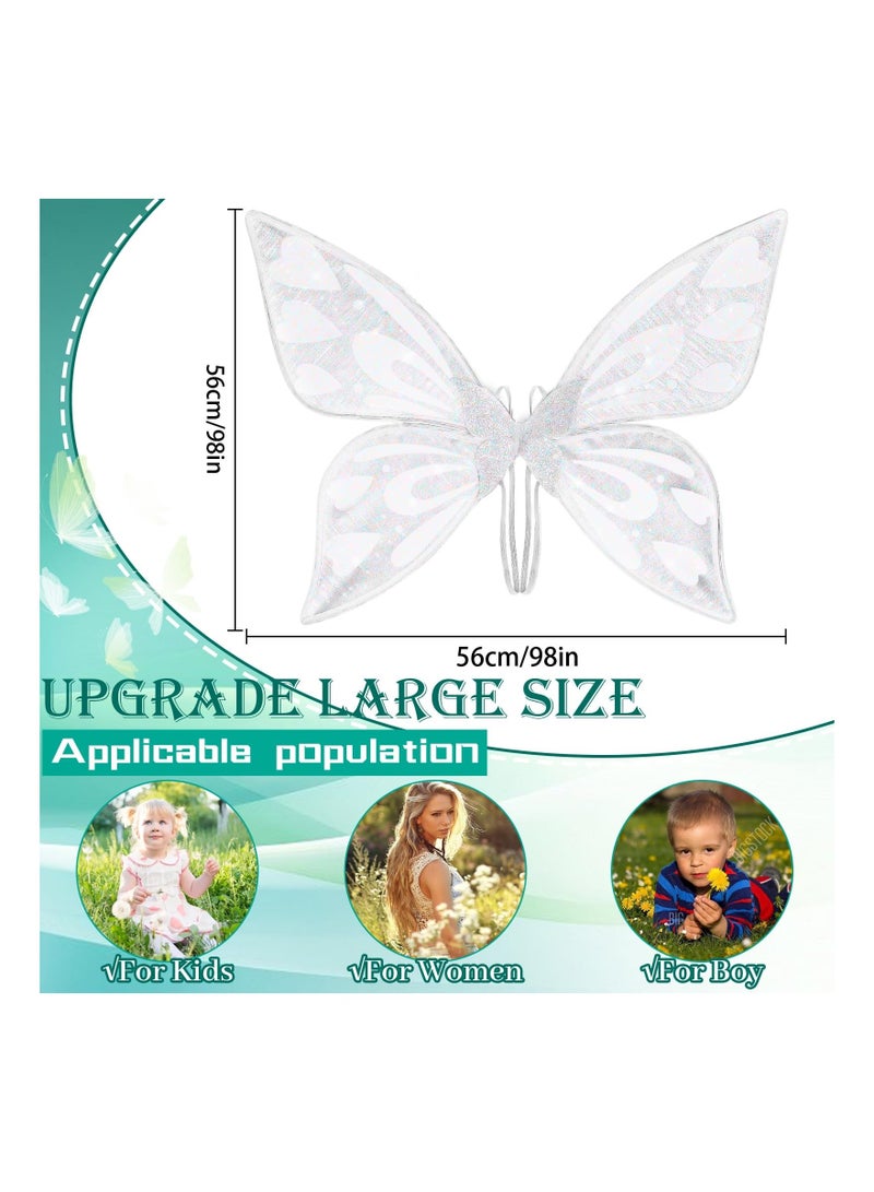 Butterfly Fairy Wings for Adult Kids Wings for Women Girls Sparkle Dress Up Party Favor Fairy Princess Wings Costume Fancy - Image 5