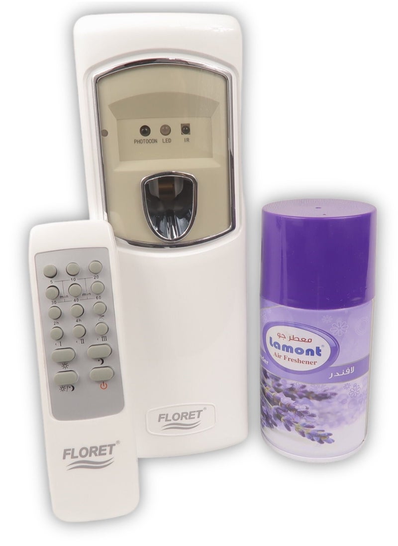 فلوريت - جهاز معطر جو مع بخاخ معطر برائحة ( لافندر، جهاز مع ريموت) - Image 1
