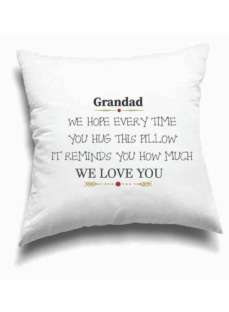 PRINTSHOP4ME Grandpa's Day Special Birthday and Father's Day Throw Pillow 40x40 cm - Perfect Grandfather Gift - Thanksgiving Gift for Grandfather - Grandpa Cushion Cover for Sofa Bed - Image 1