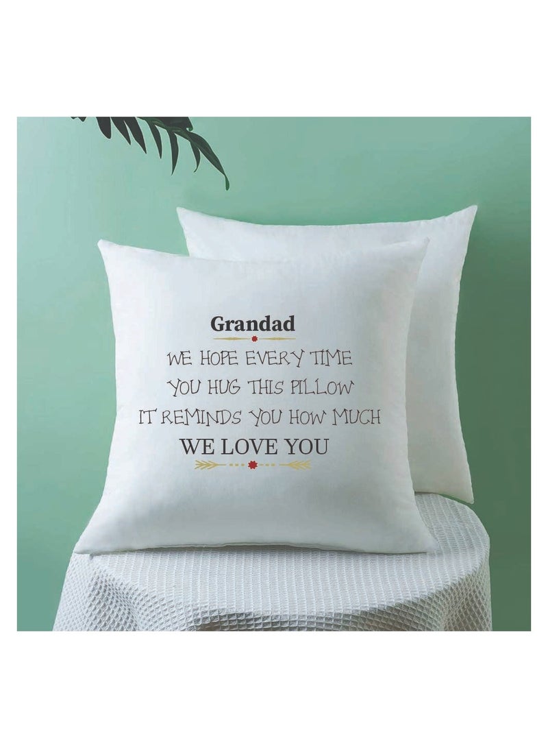 PRINTSHOP4ME Grandpa's Day Special Birthday and Father's Day Throw Pillow 40x40 cm - Perfect Grandfather Gift - Thanksgiving Gift for Grandfather - Grandpa Cushion Cover for Sofa Bed - Image 4