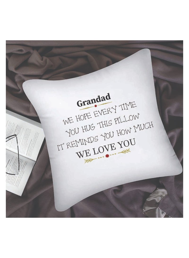 PRINTSHOP4ME Grandpa's Day Special Birthday and Father's Day Throw Pillow 40x40 cm - Perfect Grandfather Gift - Thanksgiving Gift for Grandfather - Grandpa Cushion Cover for Sofa Bed - Image 5