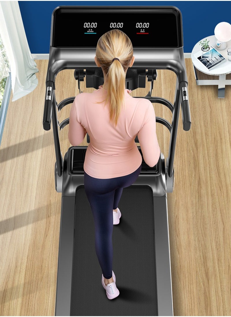 1-14 km/h Small Home Treadmill, Foldable, Multi-Functional, Silent, Suitable for Home Indoor Gym Use 150*68*118CM