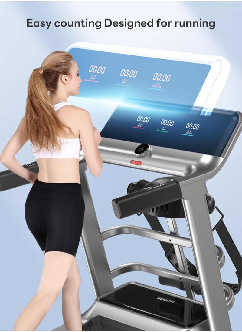 1-14 km/h Small Home Treadmill, Foldable, Multi-Functional, Silent, Suitable for Home Indoor Gym Use 150*68*118CM