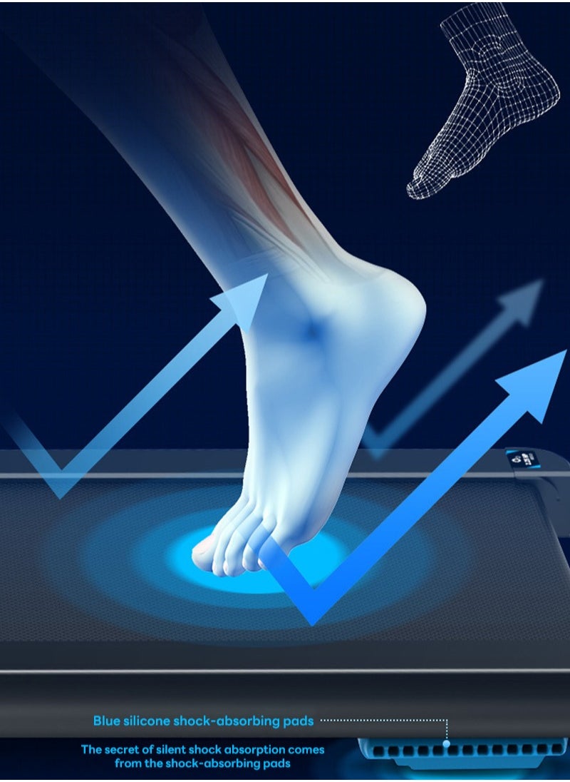1-14 km/h Small Home Treadmill, Foldable, Multi-Functional, Silent, Suitable for Home Indoor Gym Use 150*68*118CM
