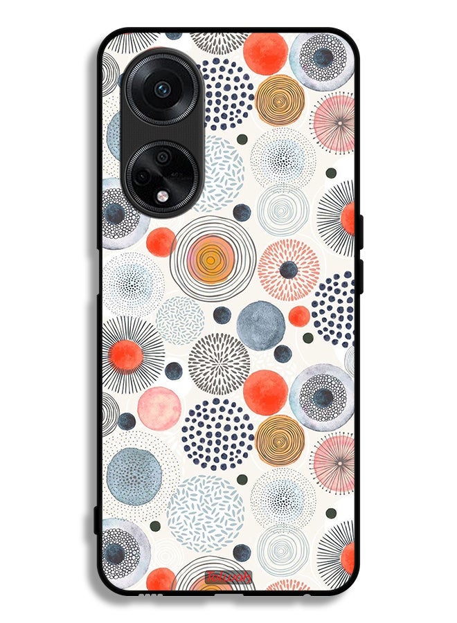 Tolwak Oppo A98 5G Protective Case Cover Cotton Flowers Pattern - Image 1