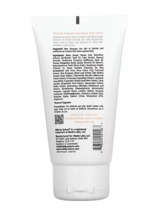 mild by Nature - Nourishing Body Lotion Coconut Bergamot 2.5 fl oz 74 ml - Image 1