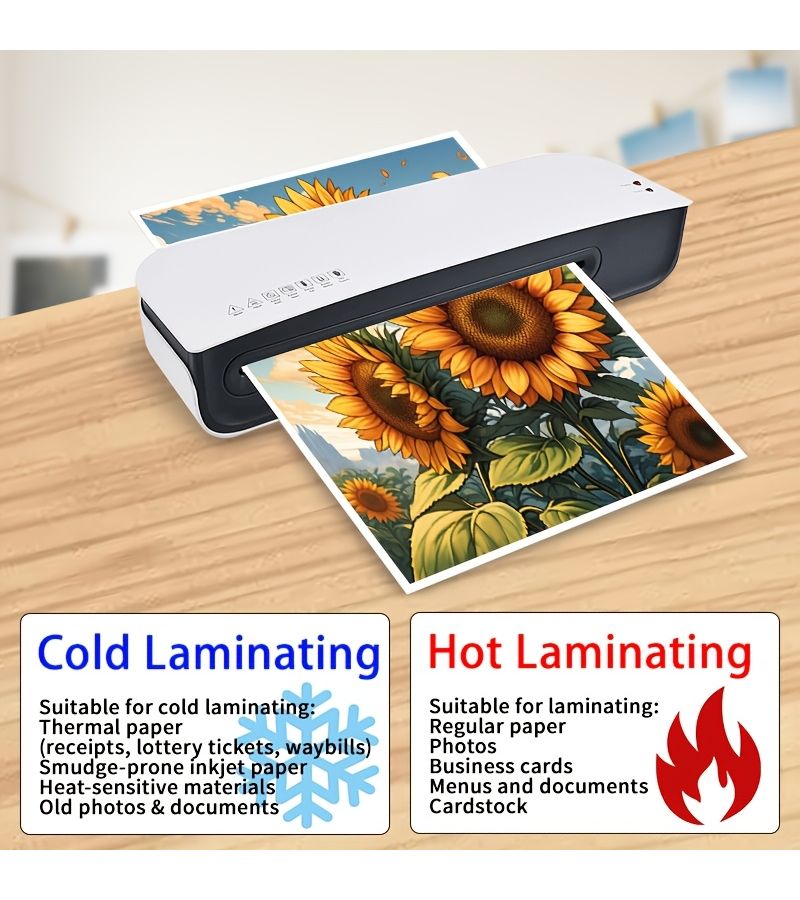 A4 Laminator Thermal Laminating Machine Photo Plastic Sealer For Office School Home Use - Image 1