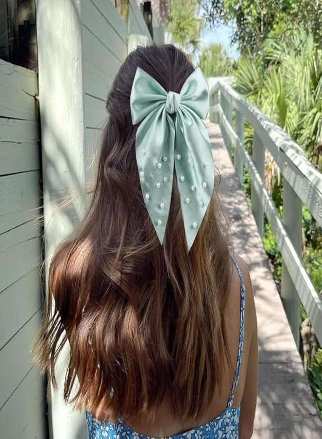 WECROO Organza Hair Bows for Girls and Women Elegant and Lightweight Hair Accessories Perfect for Gifting and Everyday Use hair clip (Multicolor, Pack of 6) - Image 3