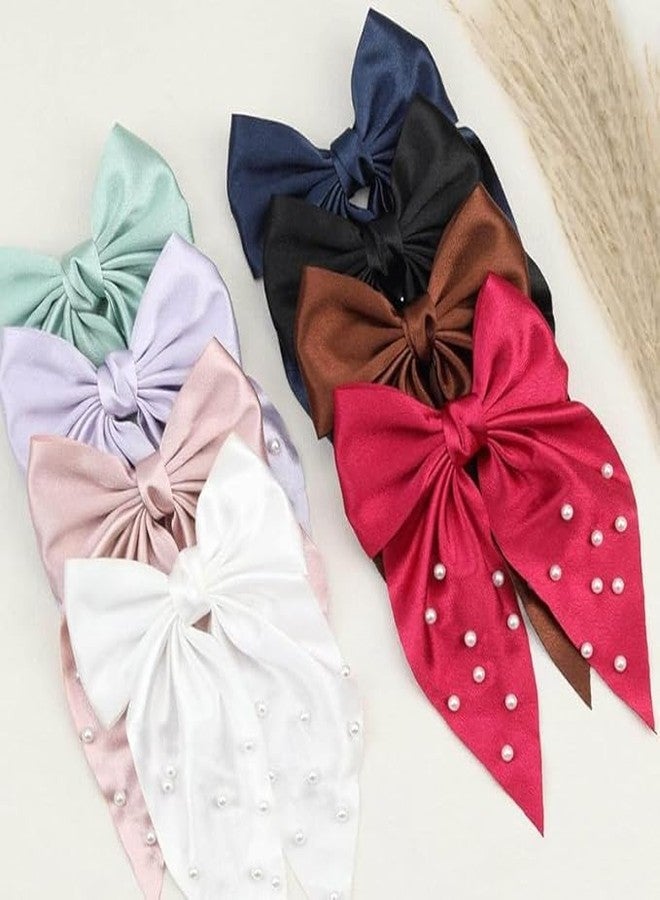 WECROO Organza Hair Bows for Girls and Women Elegant and Lightweight Hair Accessories Perfect for Gifting and Everyday Use hair clip (Multicolor, Pack of 6) - Image 4