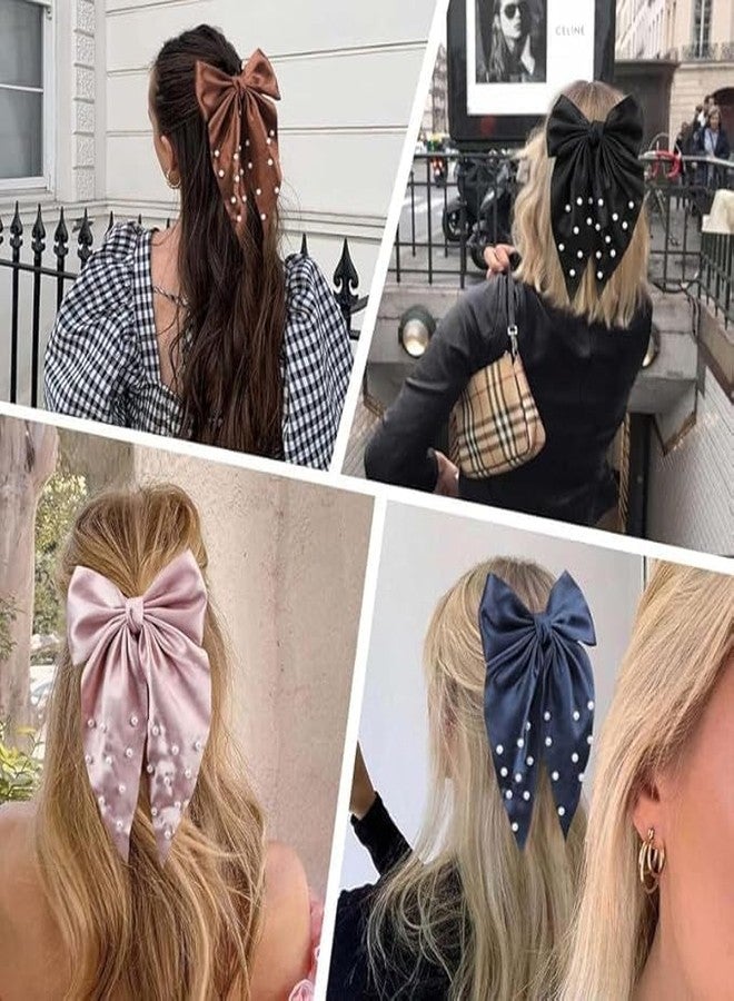 WECROO Organza Hair Bows for Girls and Women Elegant and Lightweight Hair Accessories Perfect for Gifting and Everyday Use hair clip (Multicolor, Pack of 6) - Image 5