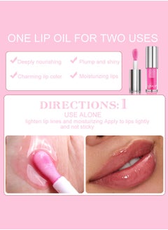 DUNUF Lip Glow Oil, Glossy Mirror Liquid Lipstick, Long-Lasting, Lightweight and Non-Sticky Lip Plumper to Fade Lines and Exfoliate Dead Skin for Women, 3.5ml  - Image 3
