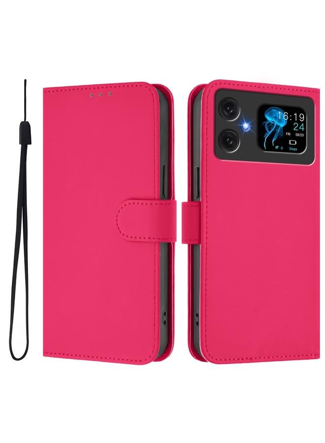 Zaboon Case For Cubot A20 Skin Feel Solid Color Leather Phone Case with Lanyard - Image 2