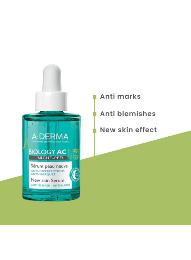 A-Derma Biology AC Night Peel Serum 30ml - Image 4