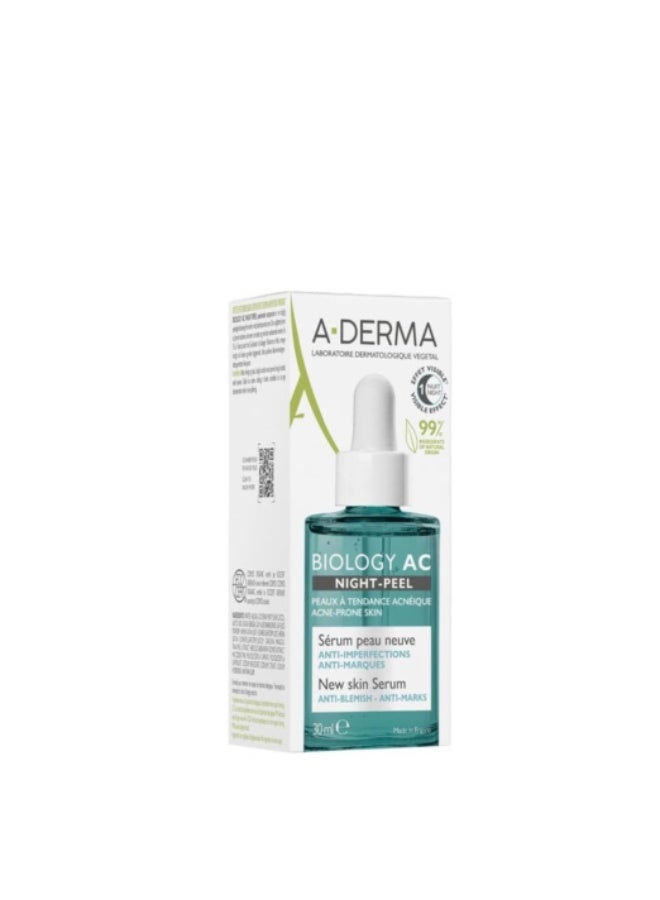 A-Derma Biology AC Night Peel Serum 30ml - Image 2