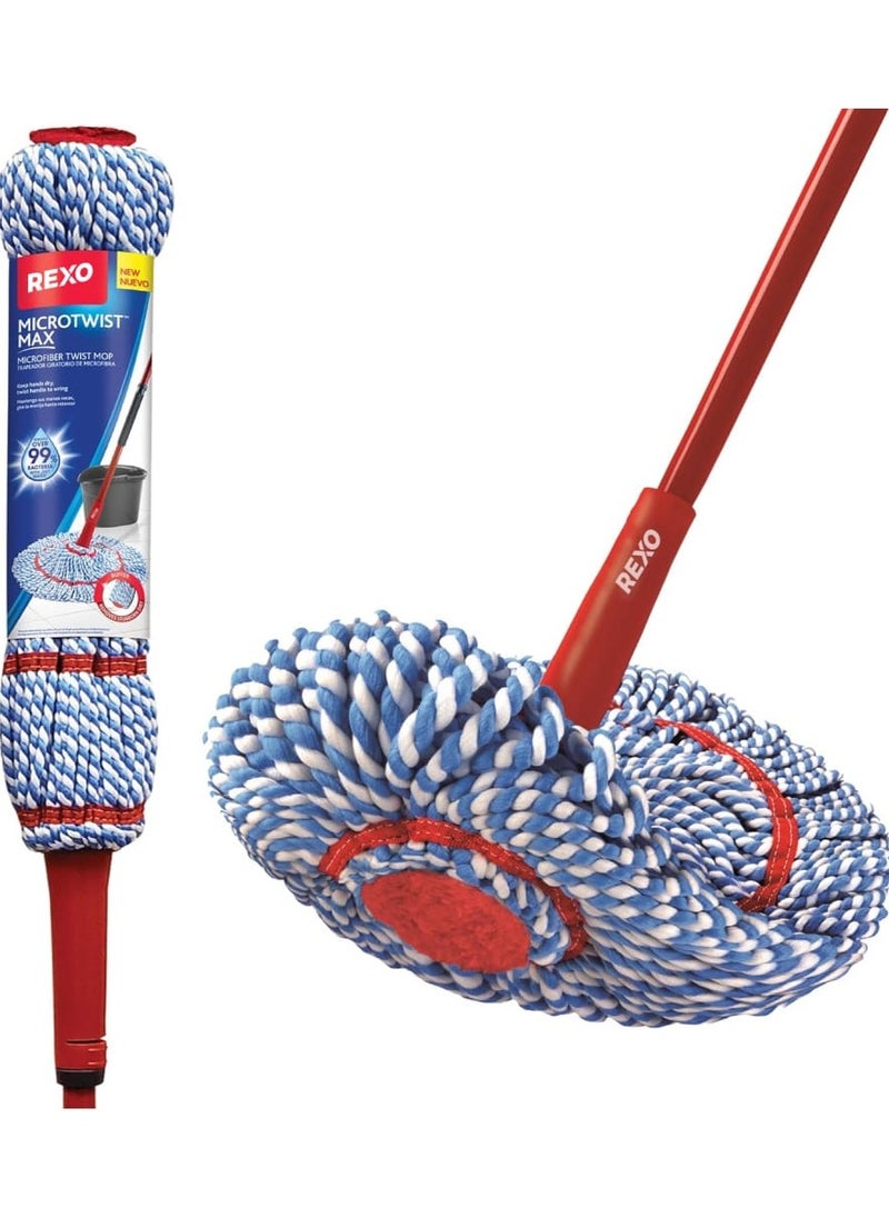 REXO Cotton Thread Mop with Sponge is perfect for cleaning all types of floors under sofas and beds wet and dry - works great with wet and dry floors, the mop will glide over floors smoothly.  - Image 1