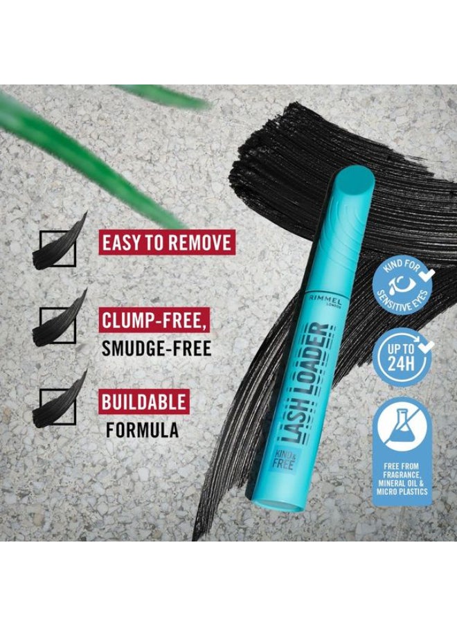 RIMMEL LONDON - Kind And Free Lash Loader Mascara - 001 - Black 9.5ml - Image 1
