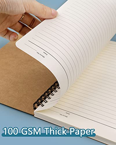 Dynta Spiral Notebooks A5 Lined 20Pcs College Ruled Journals for Work, School and Travel, Good for Students and Office 120 Pages/60 Sheets - Image 4