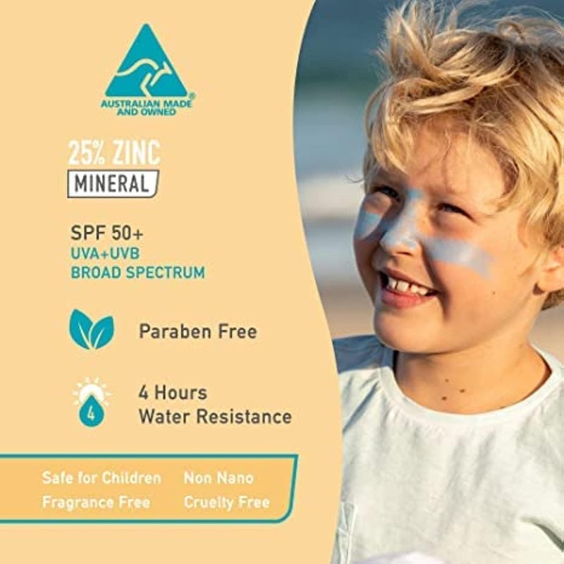 Sun Zapper Zinc Oxide Sunscreen Stick â€“ SPF 50+ Tinted 4-Pack (Pink, Blue, Green, Yellow) â€“ Sunscreen Stick, Zinc Sunscreen, Water Resistant, Broad Spectrum UVA/UVB, Made in Australia - Image 2