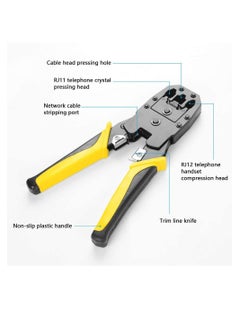Excefore RJ45 Crimping Tool Kit for RJ11/RJ12/CAT5/CAT6/Cat5e, Professional Computer Maintenance Lan Cable Tester Network Repair Tool Set，Wire Crimper Wire Connector Stripper Cutter  - Image 2