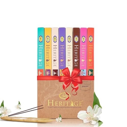 Cycle Pure Heritage Agarbatti Gift Hamper (8 Fragrances Pack), 560 Incense Sticks | Diwali Gifts for Friends & Family | Handcrafted Incense Sticks Box | Prayer Sticks for Pooja - Image 1