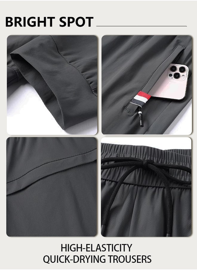 Generic Classic men's tailored trousers, fashionable straight-leg pants, casual business pants with pockets, comfortable and stylish solid-colored pants, and pants suitable for casual wear and outdoor activities  - Image 5
