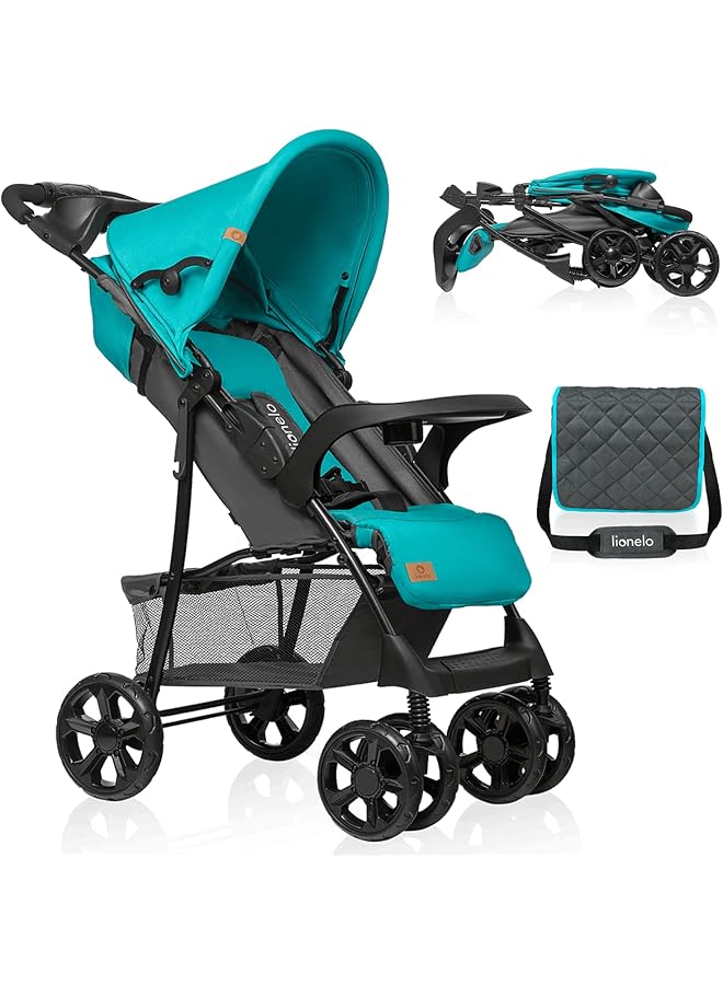 lionelo Emma Plus Stroller Turquoise - Image 1
