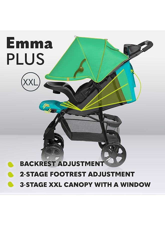 lionelo Emma Plus Stroller Turquoise - Image 4