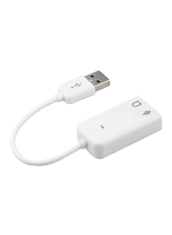 3D Virtual Audio Sound Card Adapter 7.1 Channel White - Image 1