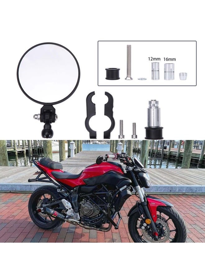 Rich Choices Universal CNC Motorcycle Foldable 7/8" Handle Bar End Mirrors Rearview Side Round compatible with Cafe Racer Street Bike Dirt Bike Chopper - Image 4