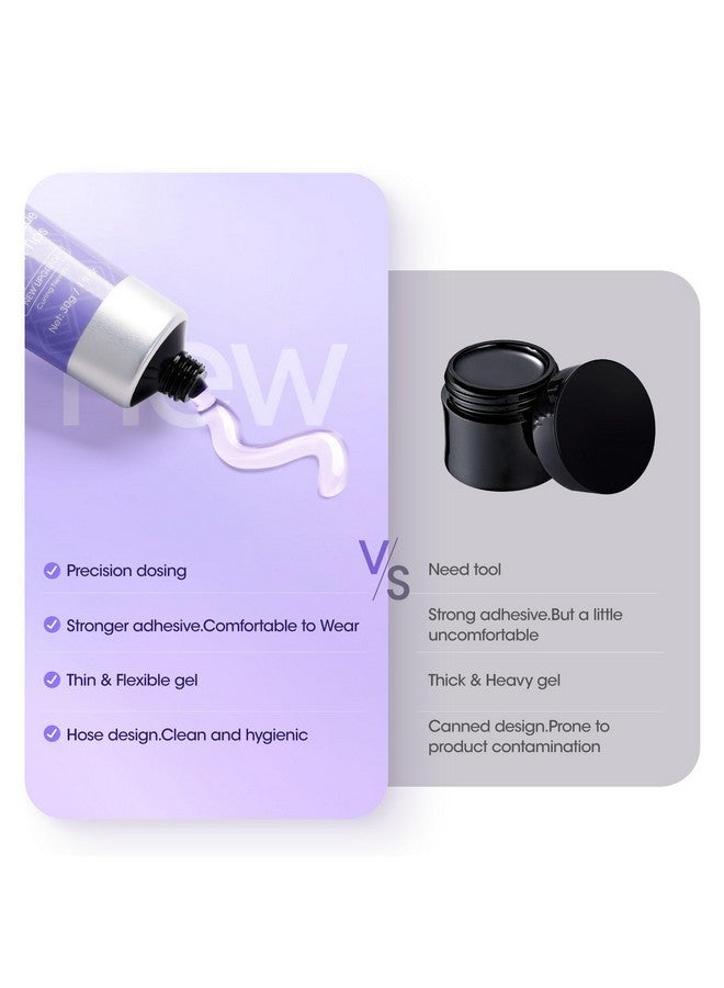 Gellen Solid Nail Glue Gel For Press On Nails, 30G Upgraded Gel Nail Glue For Acrylic Nails,Clear 3D Sculpture Gel Super Strong Solid Nail Glue Gel For Gel Tips Uv/Led Lamp Cured - Image 4