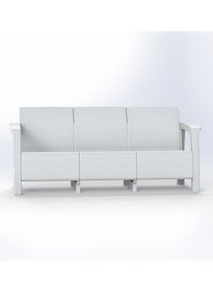 3MPlast 3MPlast Havana Sofa 5-Seater Set, Rattan Modern Outdoor Furniture, with Comfortable cushions and Double Shelf Coffee table  - Image 3