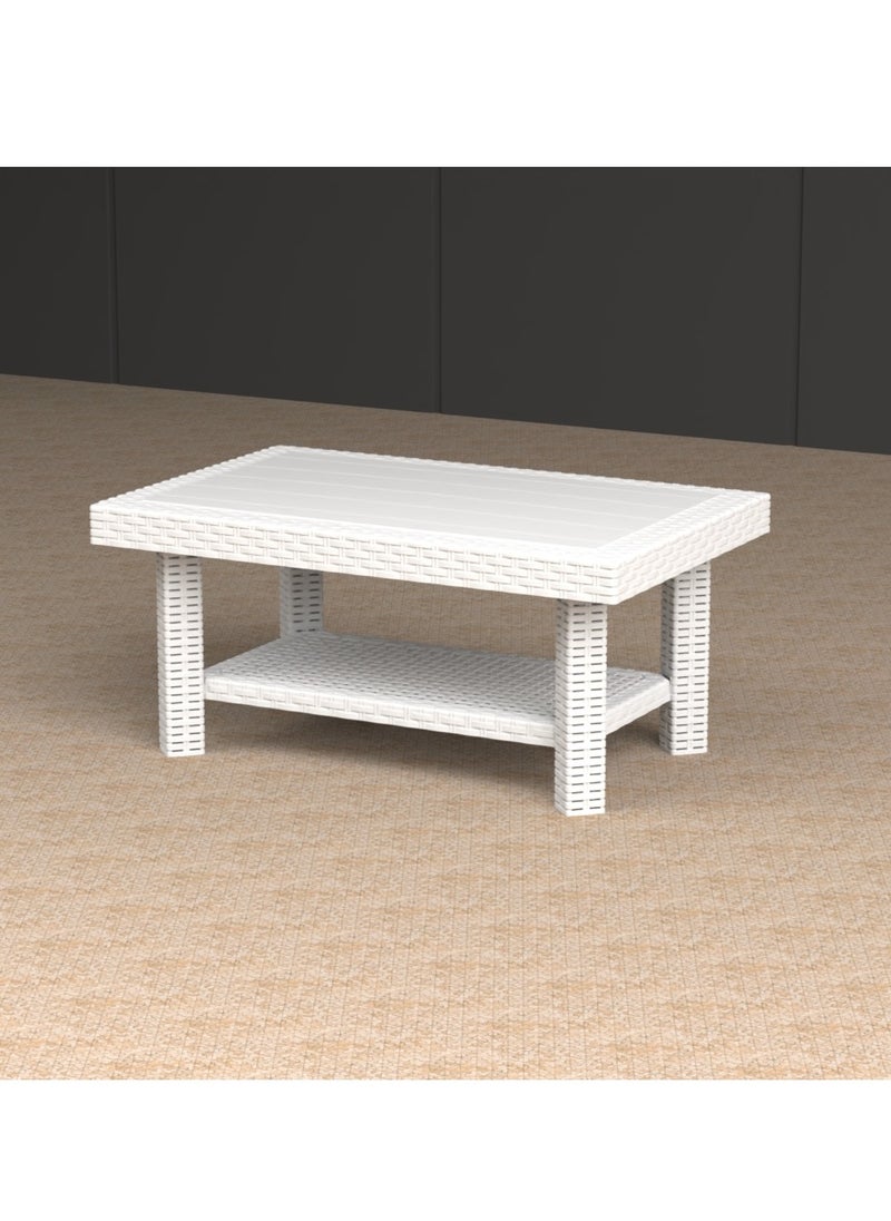 3MPlast - 3MPlast Havana Sofa 5-Seater Set, Rattan Modern Outdoor Furniture, with Comfortable cushions and Double Shelf Coffee table - Image 1