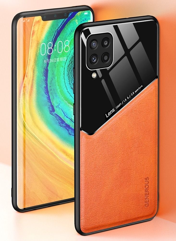 Case Leather Texture Car Magnetic Phone Cover For Samsung Galaxy A12/M12 _Green - Image 2