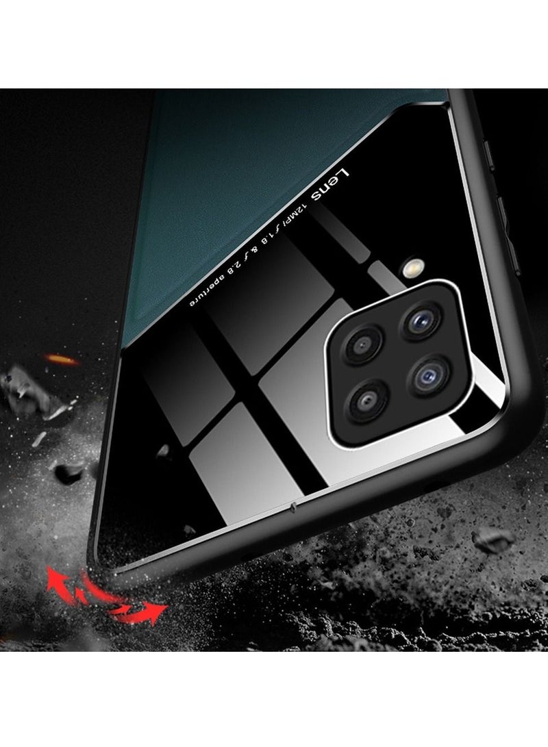 Case Leather Texture Car Magnetic Phone Cover For Samsung Galaxy A12/M12 _Green - Image 5