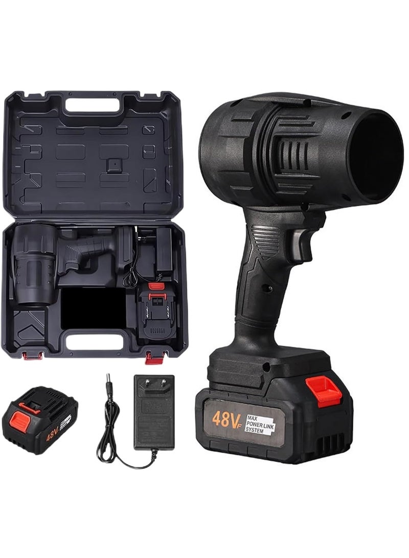 Meetion 48v Cordless Leaf Blower - Patio Cleaning Duster | Portable Handheld Air Blower with Battery and Charger for Camping Garden Computer Patio Lawn Driveway Home Car Snow Yard Grass - Image 1