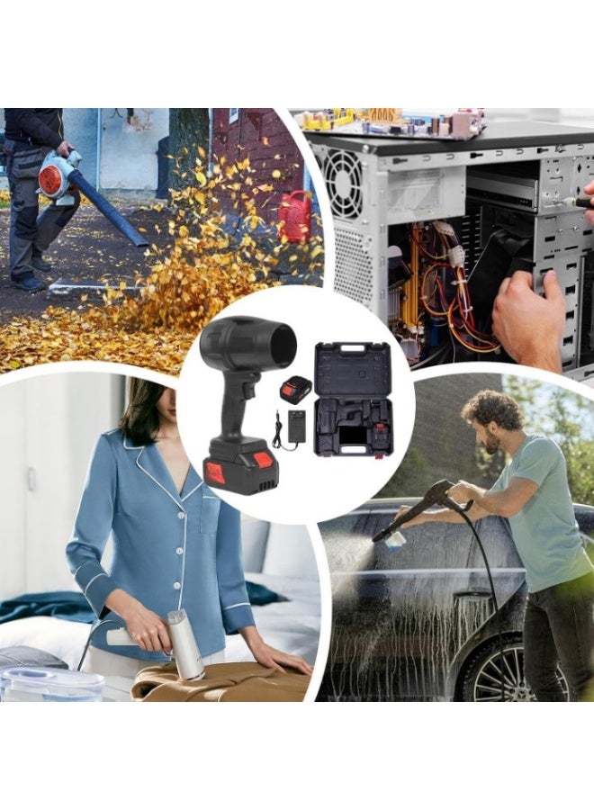 Meetion 48v Cordless Leaf Blower - Patio Cleaning Duster | Portable Handheld Air Blower with Battery and Charger for Camping Garden Computer Patio Lawn Driveway Home Car Snow Yard Grass - Image 2