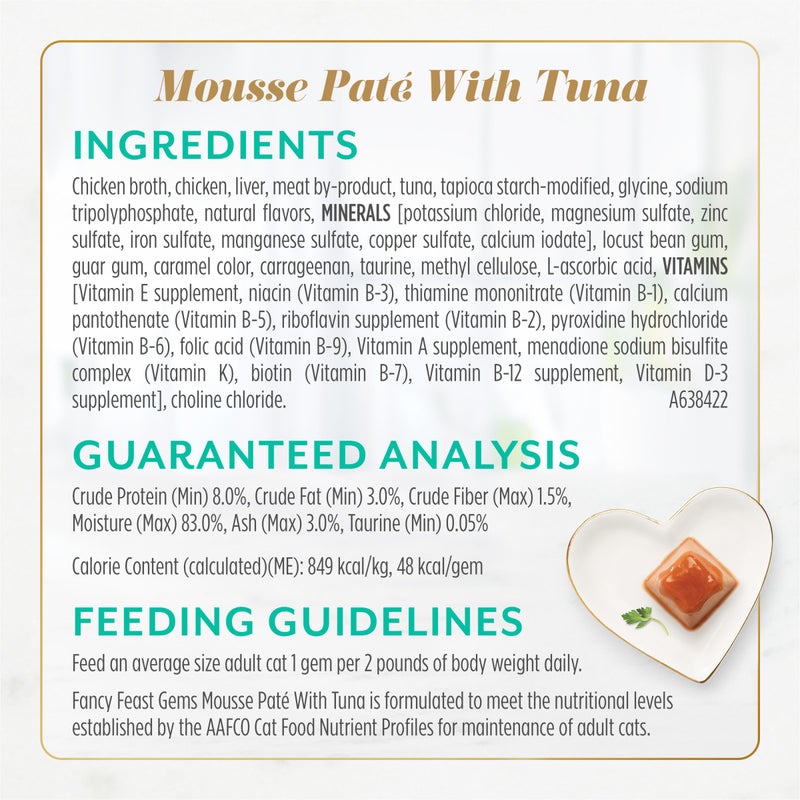 Fancy Feast Gems Pate Cat Food Mousse Salmon or Tuna and a Halo of Savory Gravy Wet Cat Food Variety Pack - (1) 8 ct. Boxes - 8 ct. Box - Image 5