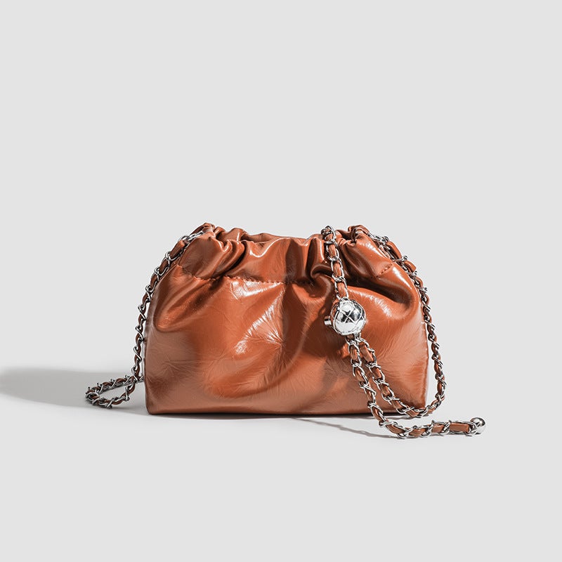 Trendy And High-End Pleated Cloud Chain Bag This Year, Versatile And Simple One-Shoulder Cross-Body Armpit Bag - Image 1