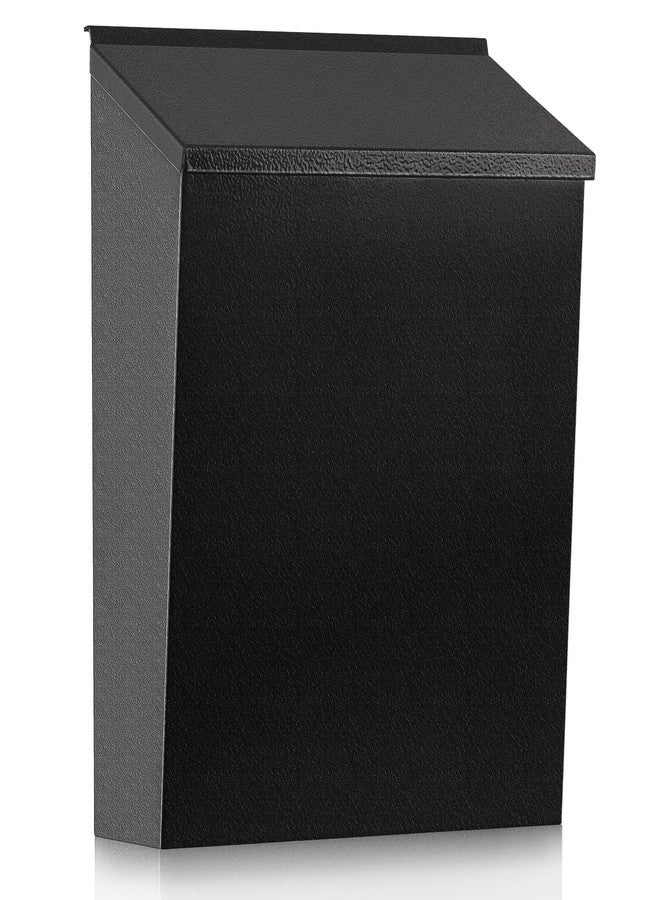 KYODOLED Convenient and Durable Wall Mount Mailbox for Outside, Easy Installation, Ample Storage Space to Accommodate Standard-Sized Letter, Magazine, Check, Black, Drop Box for Home or Apartment - Image 1