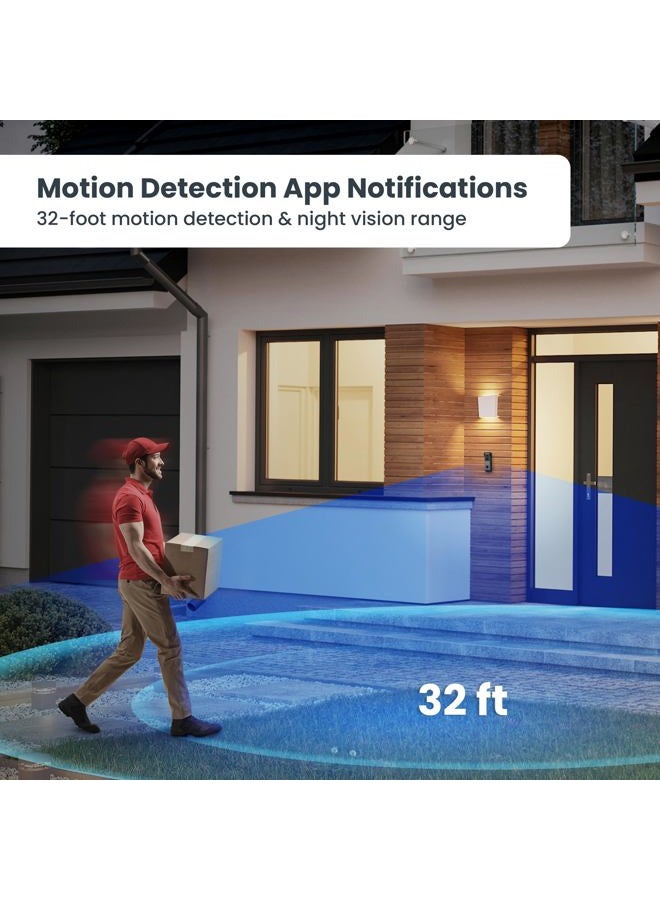 Feit Electric Smart Wireless Doorbell w/Dual-Lens 1080p HD Camera, 24/7 Local Recording, Night Vision, Voice Assistant, AI Detection for People & Packages, Includes Wireless Chime, CAM2/DOOR/WIFI/BAT - Image 4