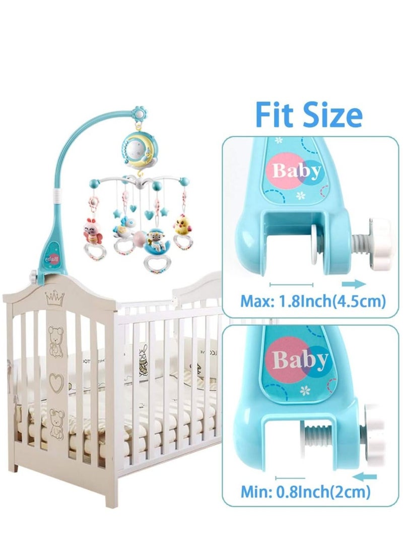 Y&D Baby Musical Mobile Crib with Timing Function Projector Lights and Rattle,Remote Control Music Box for Newborn Boy Girl Toddles Sleep - Image 2