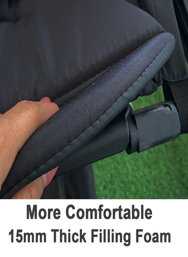 Feliliber Baby Stroller Seat Cushion and Canopy Compatible with Babyzen YOYO 2 and YOYO+, Pushchair Accessories Replacement Kit, Waterproof Double-Layer Fabric (Black) - Image 3