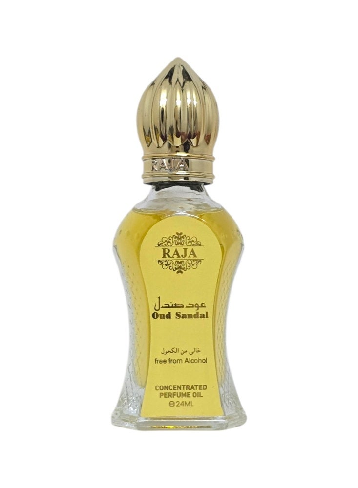 راجا زيت عطري مركز برائحة العود وخشب الصندل 24 مل - Image 2