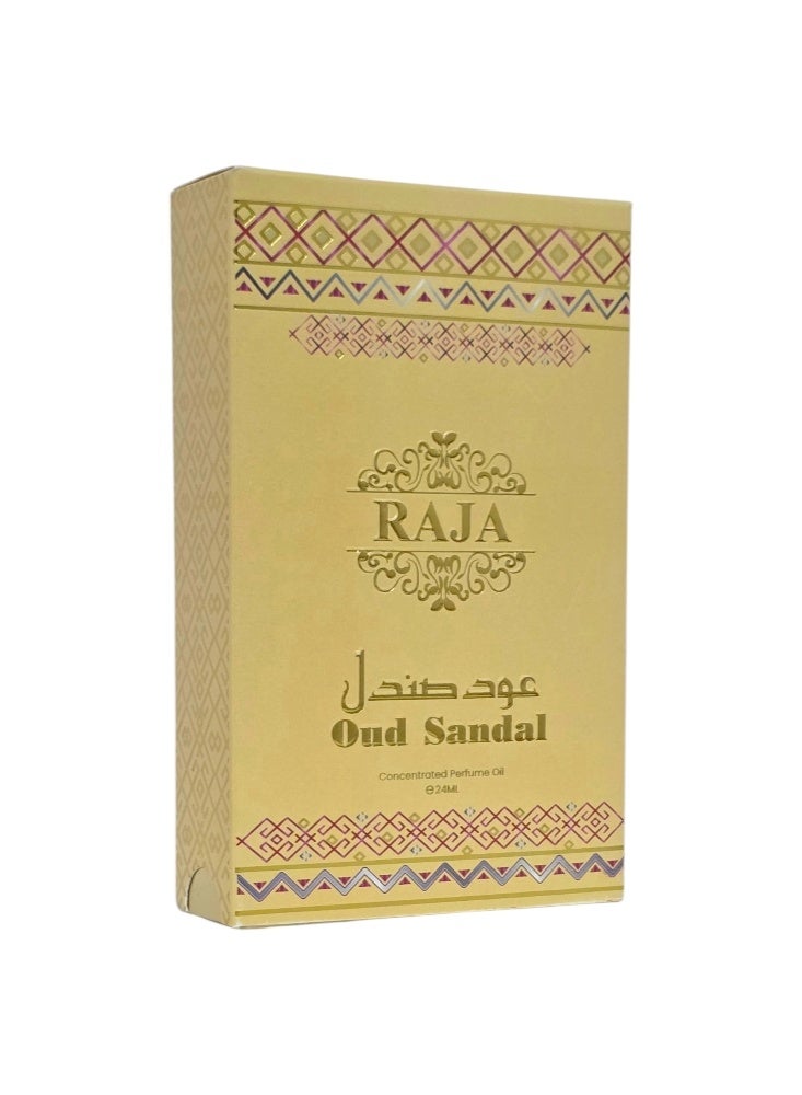 راجا زيت عطري مركز برائحة العود وخشب الصندل 24 مل - Image 4
