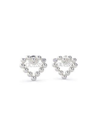 Silver Heart Bubbles Earring