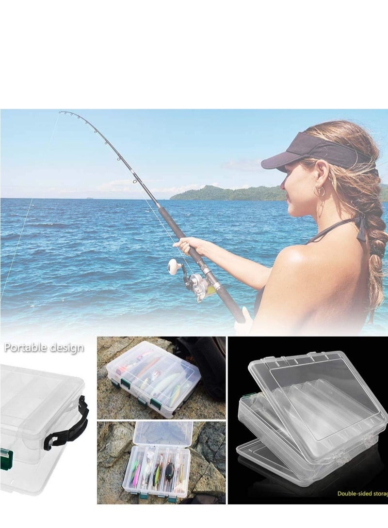 Generic Fishing Tackle Storage Box, Double Sided Plastic Fishing Lure Box, Waterproof Visible Plastic Clear Fishing Lure Case, Suitable for Storage and Organization of Fishing Accessories Tools - Image 4