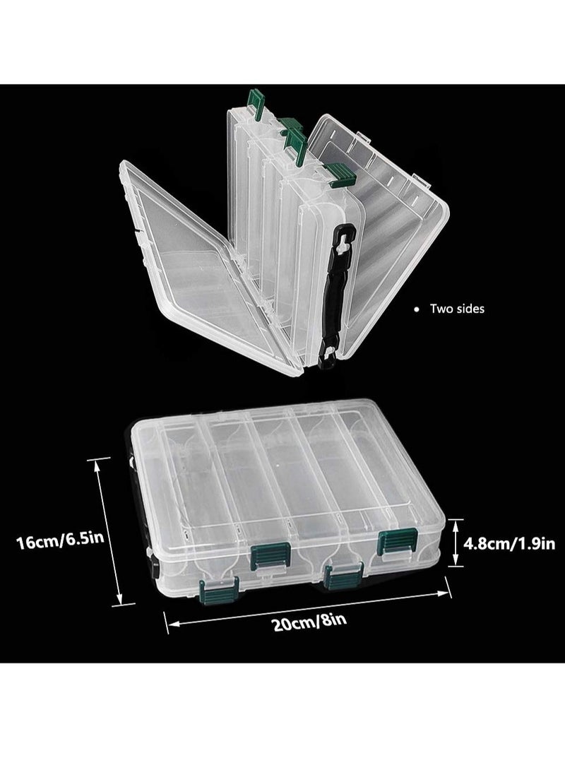 Generic Fishing Tackle Storage Box, Double Sided Plastic Fishing Lure Box, Waterproof Visible Plastic Clear Fishing Lure Case, Suitable for Storage and Organization of Fishing Accessories Tools - Image 2
