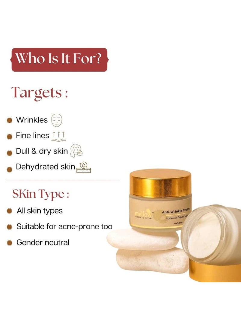 Mellow Herbals Ayurvedic Anti Wrinkle Skin Firming Cream 50G - Image 3