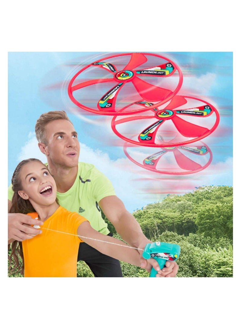 SYOSI Flying Sets Hand Control Colorful Plastic Flying Spinner Disc for Kids Indoor and Outdoor - Image 2